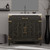 Lexora Laurel 36 inch W Black Oak Vanity Cabinet, Carrara Marble Top, and Faucet Set - LVL36SJ101