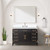 Lexora Laurel 48 inch W Black Oak Vanity Cabinet, White Quartz Top, and Faucet Set - LVL48SJ201