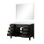 Lexora Laurel 48 inch W Black Oak Vanity Cabinet, White Quartz Top, and 46 in Mirror - LVL48SJ210
