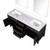 Lexora Laurel 72 inch W Black Oak Double Sink Vanity Cabinet, White Quartz Top, and 34 in Mirrors - LVL72DJ210