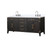Lexora Laurel 72 inch W Black Oak Double Sink Vanity Cabinet, Cultured Marble Top, and Faucet Set - LVL72DJ301