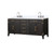 Lexora Laurel 72 inch W Black Oak Double Sink Vanity Cabinet, Cultured Marble Top, and Faucet Set - LVL72DJ301