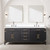 Lexora Laurel 80 inch W Black Oak Double Sink Vanity Cabinet, White Quartz Top, and Faucet Set - LVL80DJ201