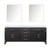Lexora Laurel 80 inch W Black Oak Double Sink Vanity Cabinet, White Quartz Top, and 36 in Mirrors - LVL80DJ210