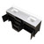 Lexora Laurel 80 inch W Black Oak Double Sink Vanity Cabinet and Cultured Marble Top - LVL80DJ300