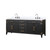 Lexora Laurel 80 inch W Black Oak Double Sink Vanity Cabinet, Cultured Marble Top, and Faucet Set - LVL80DJ301