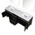 Lexora Laurel 80 inch W Black Oak Double Sink Vanity Cabinet, Cultured Marble Top, and 36 in Mirrors - LVL80DJ310