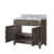 Lexora Laurel 36 inch W Brown Oak Vanity Cabinet and Carrara Marble Top - LVL36SK100