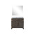 Lexora Laurel 36 inch W Brown Oak Vanity Cabinet Carrara Marble Countertop and 34 in Mirror - LVL36SK110
