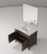 Lexora Laurel 36 inch W Brown Oak Vanity Cabinet Carrara Marble Countertop and 34 in Mirror - LVL36SK110