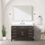 Lexora Laurel 48 inch W Brown Oak Vanity Cabinet, Cultured Marble Top, and 46 in Mirror - LVL48SK310