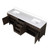 Lexora Laurel 84 inch W Brown Oak Double Sink Vanity Cabinet and White Quartz Top - LVL84DK200