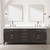 Lexora Laurel 84 inch W Brown Oak Double Sink Vanity Cabinet and Cultured Marble Top - LVL84DK300