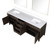 Lexora Laurel 84 inch W Brown Oak Double Sink Vanity Cabinet, Cultured Marble Top, and 36 in Mirrors - LVL84DK310