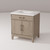 Lexora Laurel 30 inch W Grey Oak Vanity Cabinet and White Quartz Top - LVL30SR200