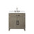 Lexora Laurel 30 inch W Grey Oak Vanity Cabinet, White Quartz Top, and Faucet Set - LVL30SR201