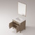 Lexora Laurel 30 inch W Grey Oak Vanity Cabinet, White Quartz Countertop and 28 in Mirror - LVL30SR210