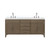 Lexora Laurel 72 inch W Grey Oak Double Sink Vanity Cabinet, White Quartz Top, and Faucet Set - LVL72DR201