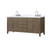 Lexora Laurel 72 inch W Grey Oak Double Sink Vanity Cabinet, White Quartz Top, and Faucet Set - LVL72DR201