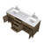 Lexora Laurel 72 inch W Grey Oak Double Sink Vanity Cabinet, White Quartz Top, and Faucet Set - LVL72DR201
