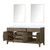 Lexora Laurel 72 inch W Grey Oak Double Sink Vanity Cabinet, White Quartz Top, and 34 in Mirrors - LVL72DR210