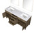 Lexora Laurel 72 inch W Grey Oak Double Sink Vanity Cabinet, Cultured Marble Top, and 34 in Mirrors - LVL72DR310