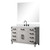 Lexora Laurel 48 inch W White Oak Vanity Cabinet, White Quartz Top, Faucet Set, and 46 in Mirror - LVL48SM211