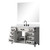 Lexora Laurel 48 inch W White Oak Vanity Cabinet, White Quartz Top, Faucet Set, and 46 in Mirror - LVL48SM211