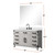Lexora Laurel 48 inch W White Oak Vanity Cabinet, White Quartz Top, Faucet Set, and 46 in Mirror - LVL48SM211