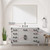 Lexora Laurel 48 inch W White Oak Vanity Cabinet, White Quartz Top, Faucet Set, and 46 in Mirror - LVL48SM211