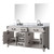 Lexora Laurel 60 inch W White Oak Double Sink Vanity Cabinet, Carrara Marble Top, Faucet Set, and 28 in Mirrors - LVL60DM111