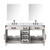 Lexora Laurel 60 inch W White Oak Double Sink Vanity Cabinet, Carrara Marble Top, Faucet Set, and 28 in Mirrors - LVL60DM111