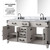 Lexora Laurel 60 inch W White Oak Double Sink Vanity Cabinet, Carrara Marble Top, Faucet Set, and 28 in Mirrors - LVL60DM111