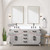 Lexora Laurel 60 inch W White Oak Double Sink Vanity Cabinet, Cultured Marble Top, and Faucet Set - LVL60DM301