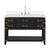 Lexora Norwalk 48 inch W Black Oak Vanity Cabinet, White Quartz Top, and Faucet Set - LVN48SJ201