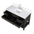 Lexora Norwalk 48 inch W Black Oak Vanity Cabinet, White Quartz Top, and Faucet Set - LVN48SJ201