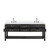 Lexora Norwalk 80 inch W Black Oak Double Sink Vanity Cabinet, Cultured Marble Top, and Faucet Set - LVN80DJ301