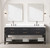 Lexora Norwalk 80 inch W Black Oak Double Sink Vanity Cabinet, Cultured Marble Top, and Faucet Set - LVN80DJ301