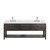 Lexora Norwalk 84 inch W Brown Oak Double Sink Vanity Cabinet, White Quartz Top, and Faucet Set - LVN84DK201