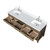 Lexora Norwalk 80 inch W Grey Oak Double Sink Vanity Cabinet, Cultured Marble Top, and Faucet Set - LVN80DR301