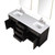Lexora Abbey 72 inch W Black Oak Double Sink Vanity Cabinet, Cultured Marble Top, Faucet Set, and 34 in Mirrors - LVA72DJ311