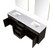 Lexora Abbey 84 inch W Black Oak Double Sink Vanity Cabinet, Cultured Marble Top, and 36 in Mirrors - LVA84DJ310