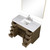 Lexora Abbey 48 inch W Grey Oak Vanity Cabinet, White Quartz Top, Faucet Set, and 46 in Mirror - LVA48SR211