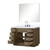 Lexora Abbey 48 inch W Grey Oak Vanity Cabinet, Cultured Marble Top, Faucet Set, and 46 in Mirror - LVA48SR311