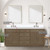 Lexora Abbey 72 inch W Grey Oak Double Sink Vanity Cabinet, Cultured Marble Top, Faucet Set, and 34 in Mirrors - LVA72DR311
