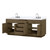 Lexora Abbey 84 inch W Grey Oak Double Sink Vanity Cabinet, Cultured Marble Top, and Faucet Set - LVA84DR301