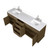 Lexora Abbey 84 inch W Grey Oak Double Sink Vanity Cabinet, Cultured Marble Top, and Faucet Set - LVA84DR301