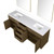 Lexora Abbey 84 inch W Grey Oak Double Sink Vanity Cabinet, Cultured Marble Top, and 36 in Mirrors - LVA84DR310