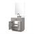 Lexora Abbey 30 inch W White Oak Vanity Cabinet Carrara Marble Countertop, 28 in Mirror and Faucet Set - LVA30SM111