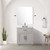 Lexora Abbey 30 inch W White Oak Vanity Cabinet Carrara Marble Countertop, 28 in Mirror and Faucet Set - LVA30SM111
